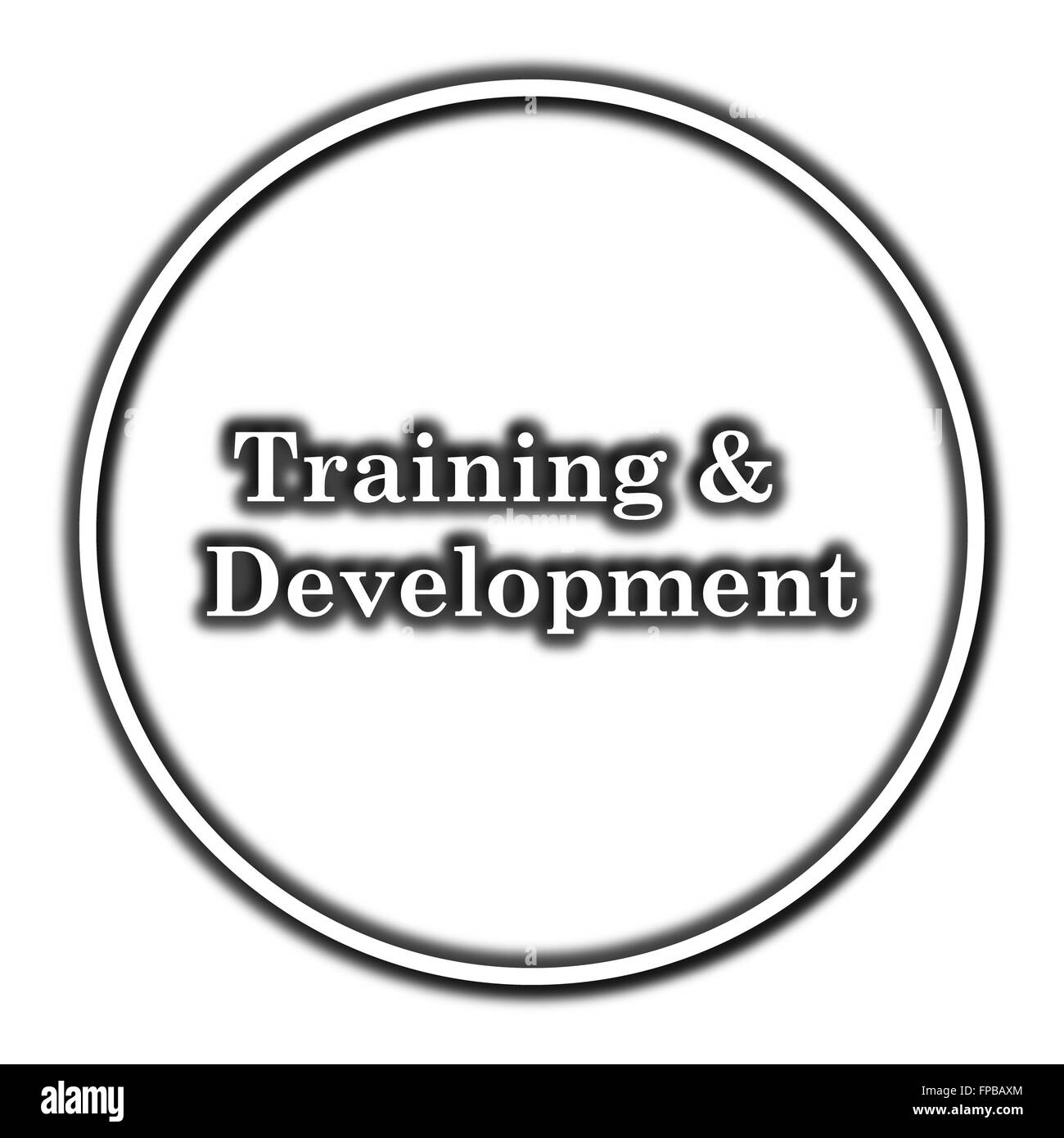 Training and development icon. Internet button on white background ...