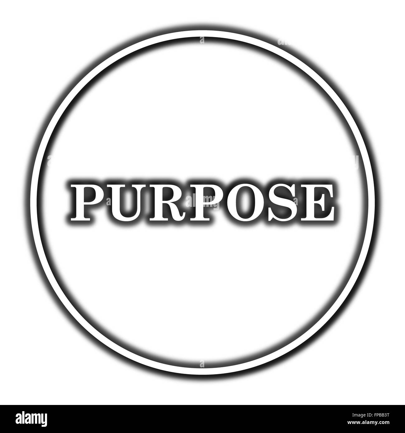Purpose icon. Internet button on white background Stock Photo - Alamy