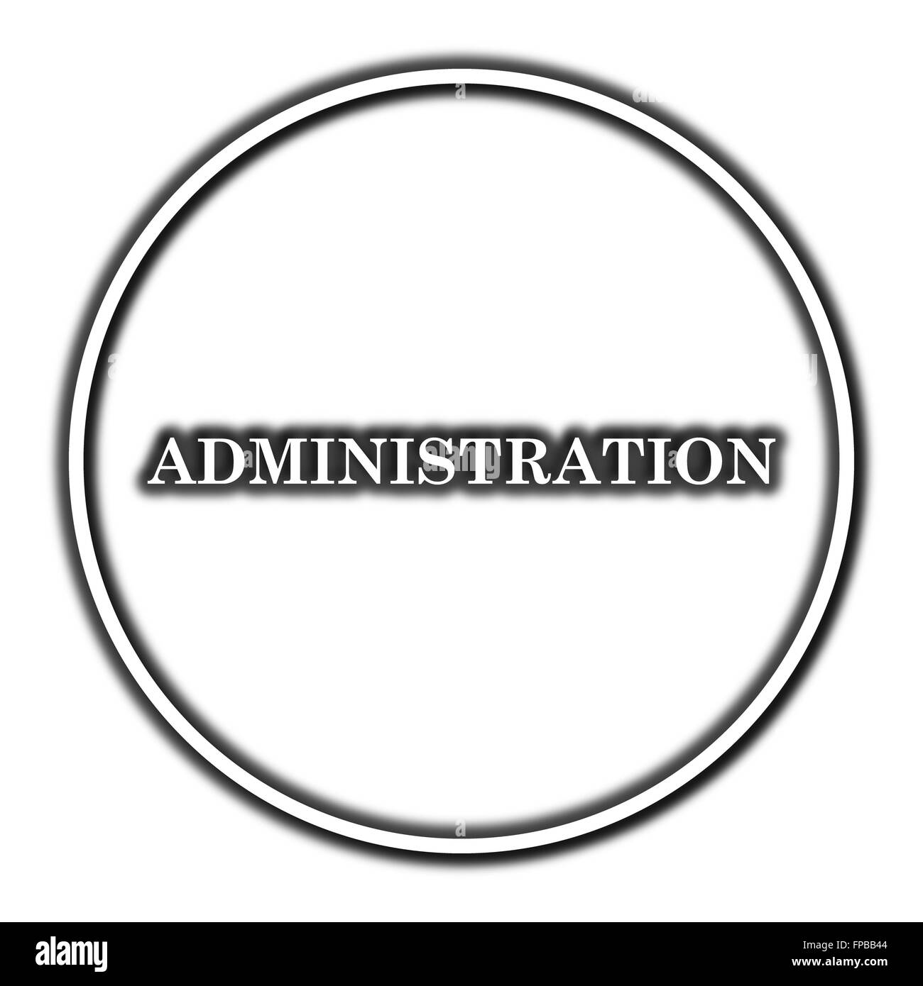 Administration icon. Internet button on white background Stock Photo ...