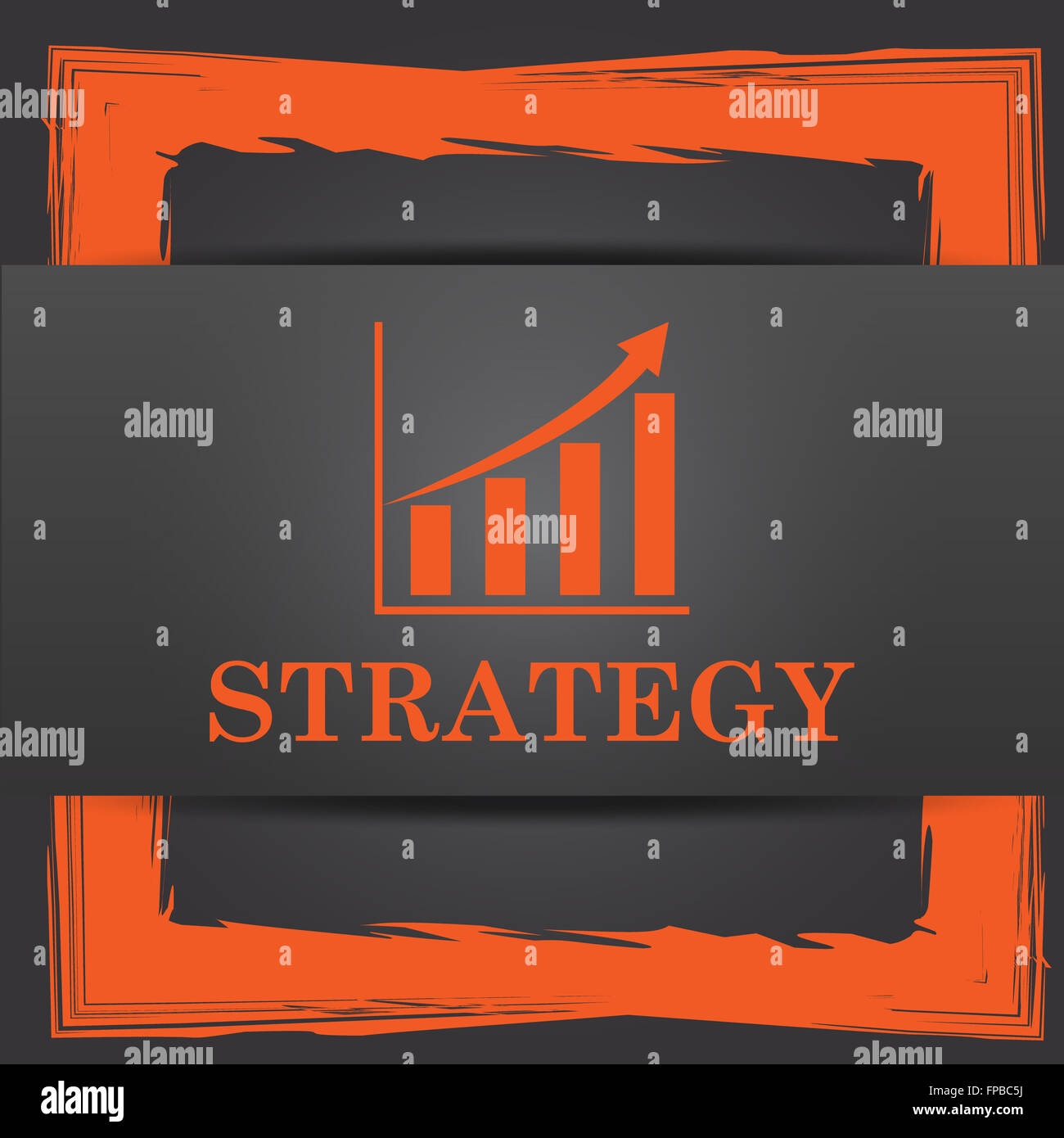 Strategy icon. Internet button on grey background Stock Photo - Alamy