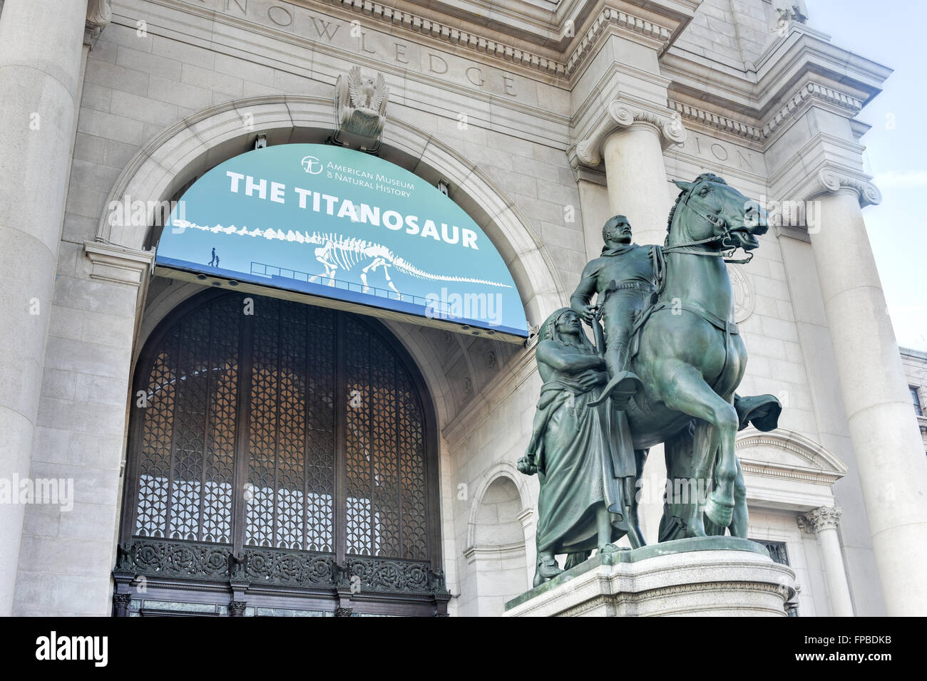 New York City - January 31, 2016: American Museum of Natural History in Manhattan. The museum collections contain over 32 millio Stock Photo