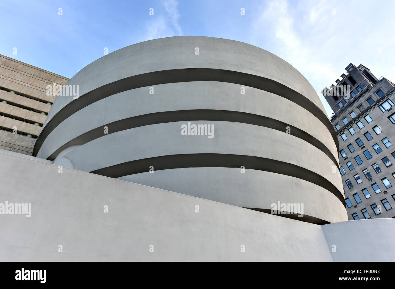 New York City - January 31, 2016: The famous Solomon R. Guggenheim Museum of modern and contemporary art in New York City, USA Stock Photo