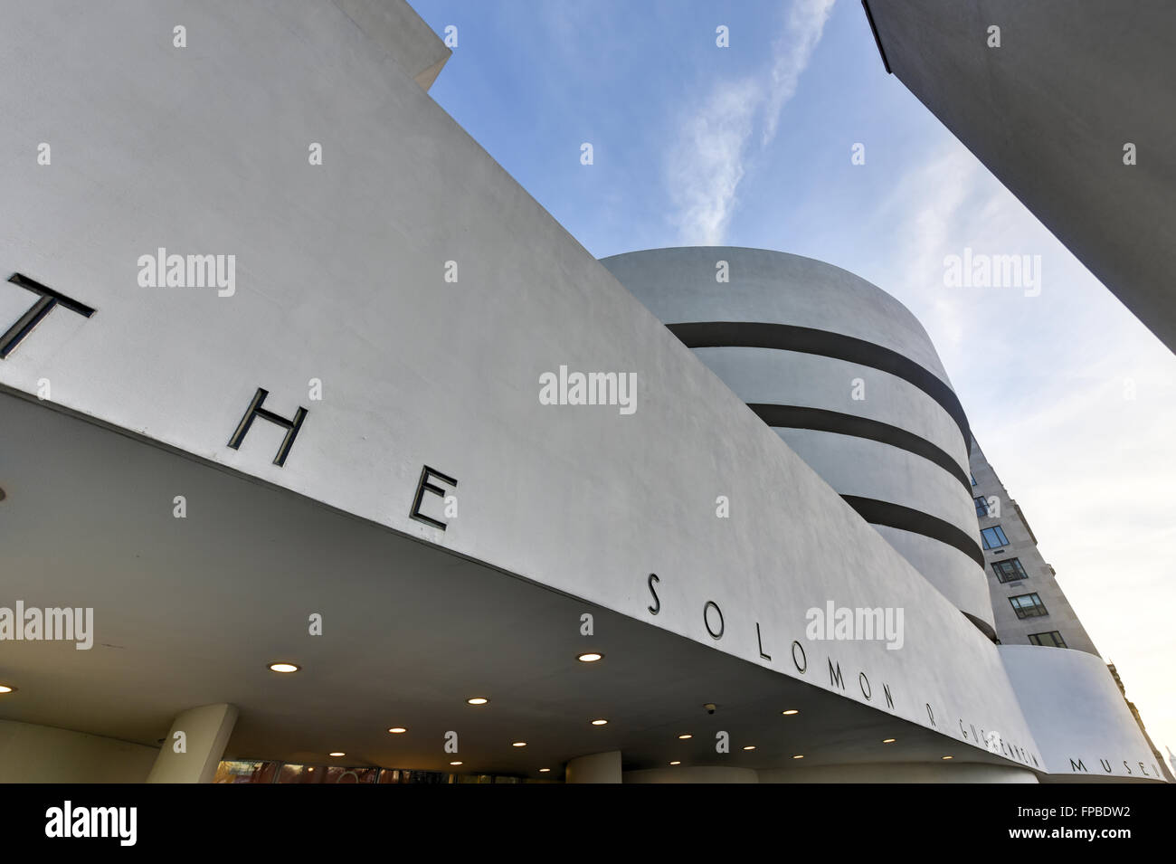 New York City - January 31, 2016: The famous Solomon R. Guggenheim Museum of modern and contemporary art in New York City, USA Stock Photo