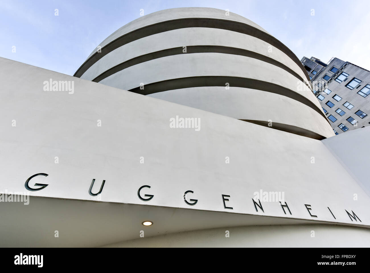 New York City - January 31, 2016: The famous Solomon R. Guggenheim Museum of modern and contemporary art in New York City, USA Stock Photo