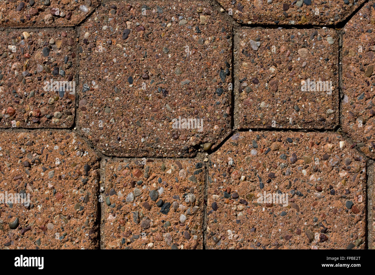 Close-up of Red Paving Stones Stock Photo
