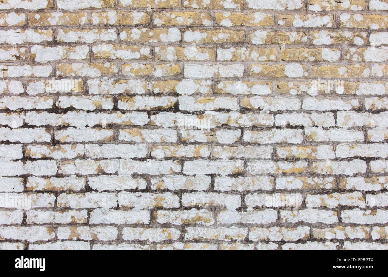 Background of old vintage dirty brick wall with peeling plaster ...