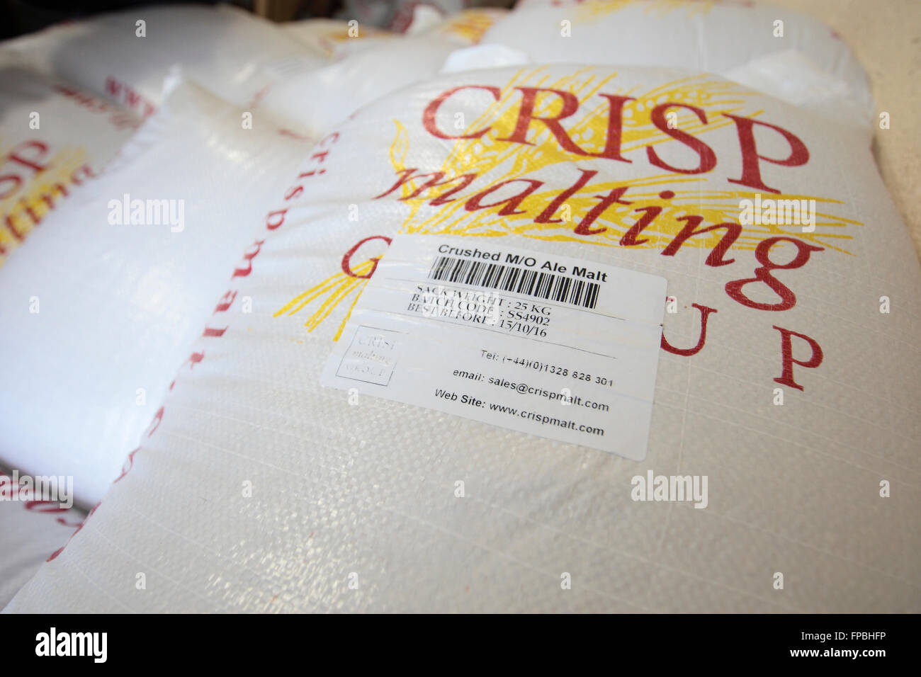 A beer making course at Hillside Brewery, Gloucestershire, craft ale brewery, UK. Stock Photo