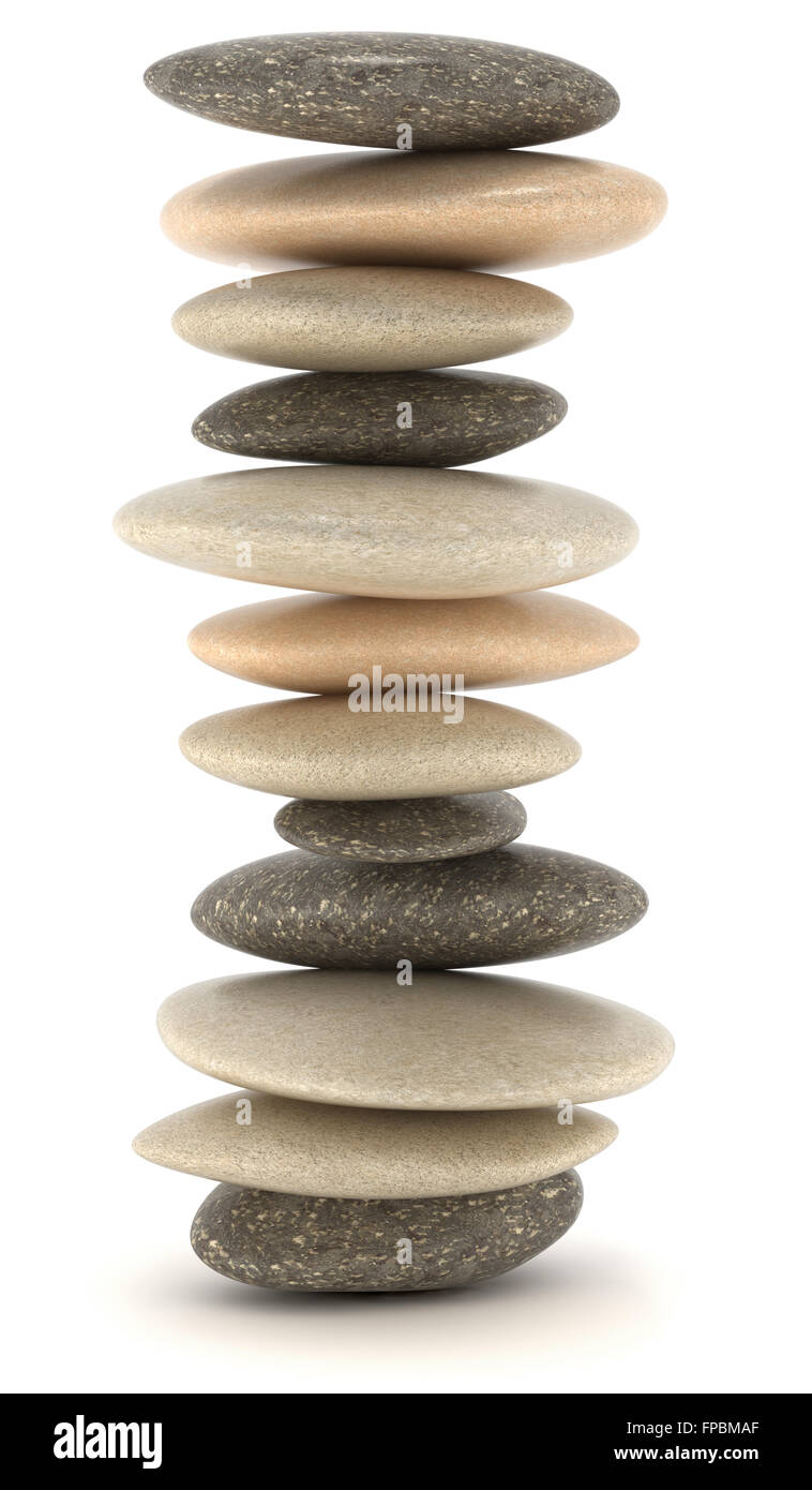 Stability and Zen. Extralarge resolution. Balanced stone tower over