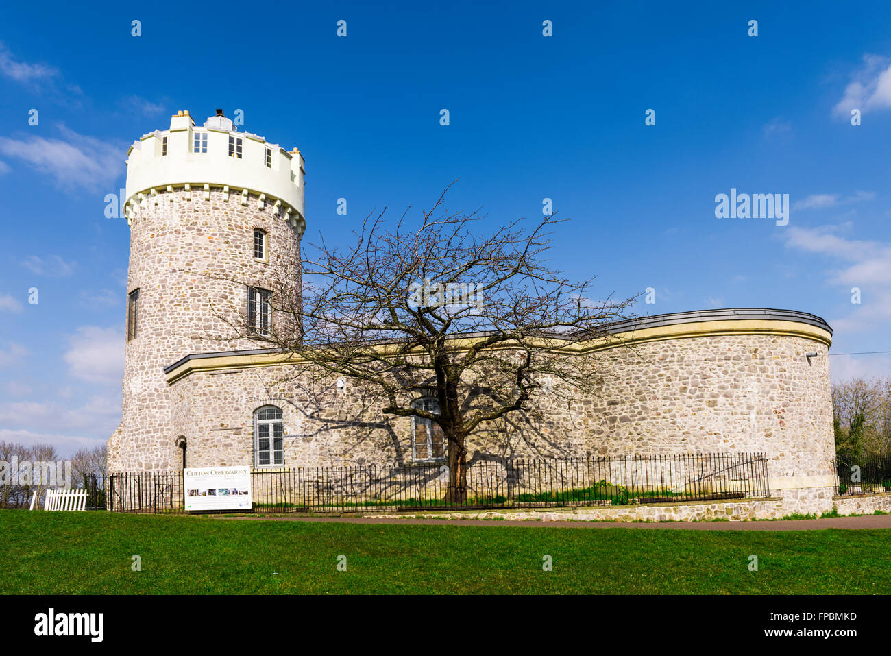 Clifton Observatory and former mill on Clifton Down in the City of Bristol, England. Stock Photo
