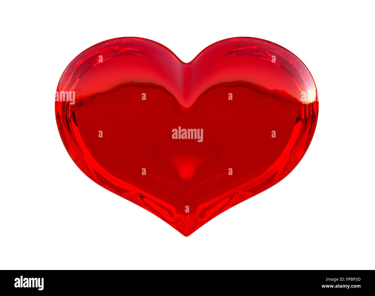 Semitransparent red heart shape isolated over white Stock Photo - Alamy