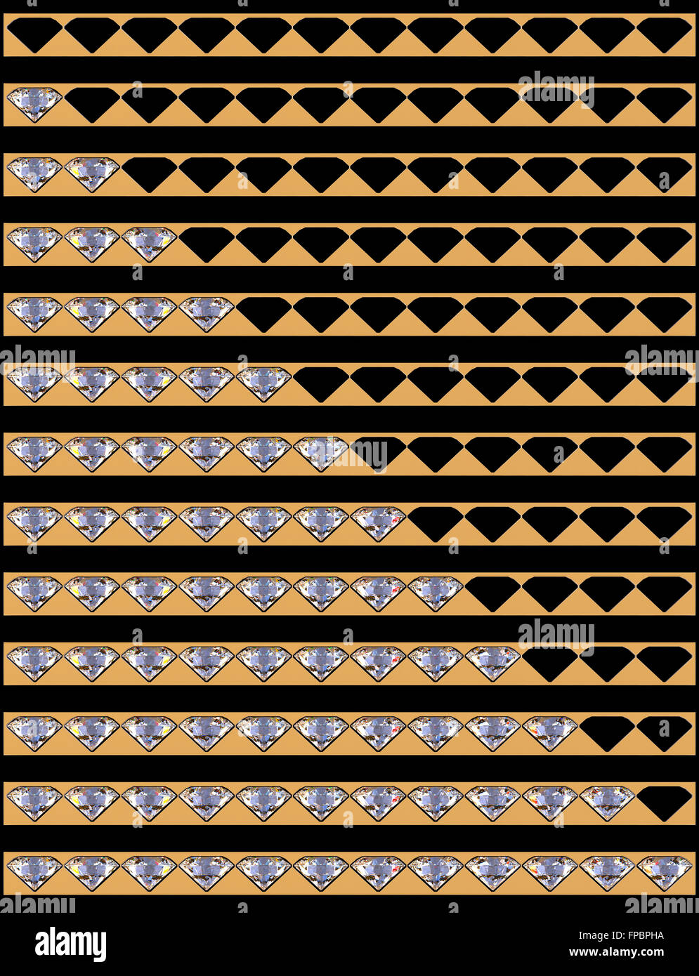 Incrusted with Diamonds download and upload bars collection. Other buttons and icons are in my portfolio. Large resolution Stock Photo