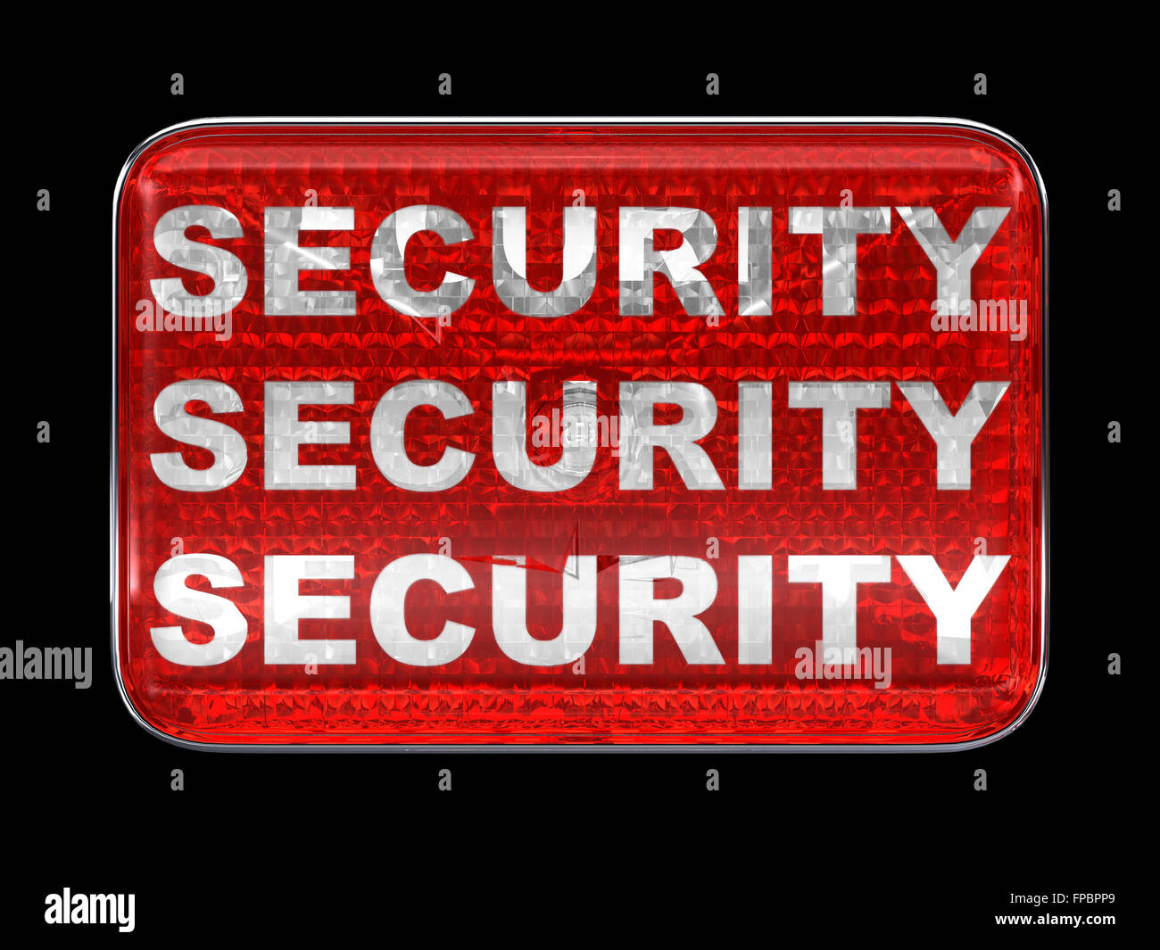 Security red button or headlight isolated over black Stock Photo - Alamy