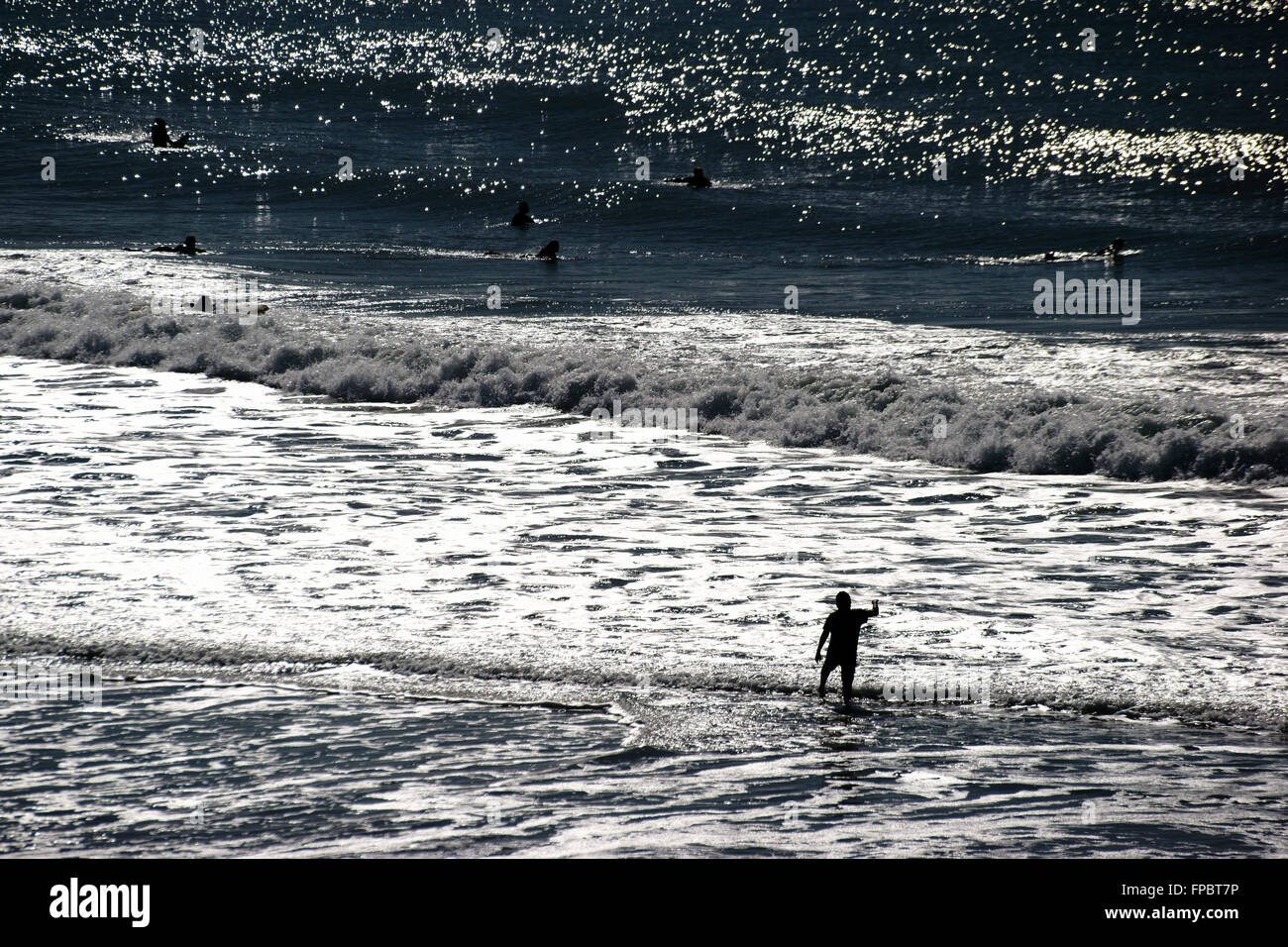 Wave light silhouettes hi-res stock photography and images - Alamy