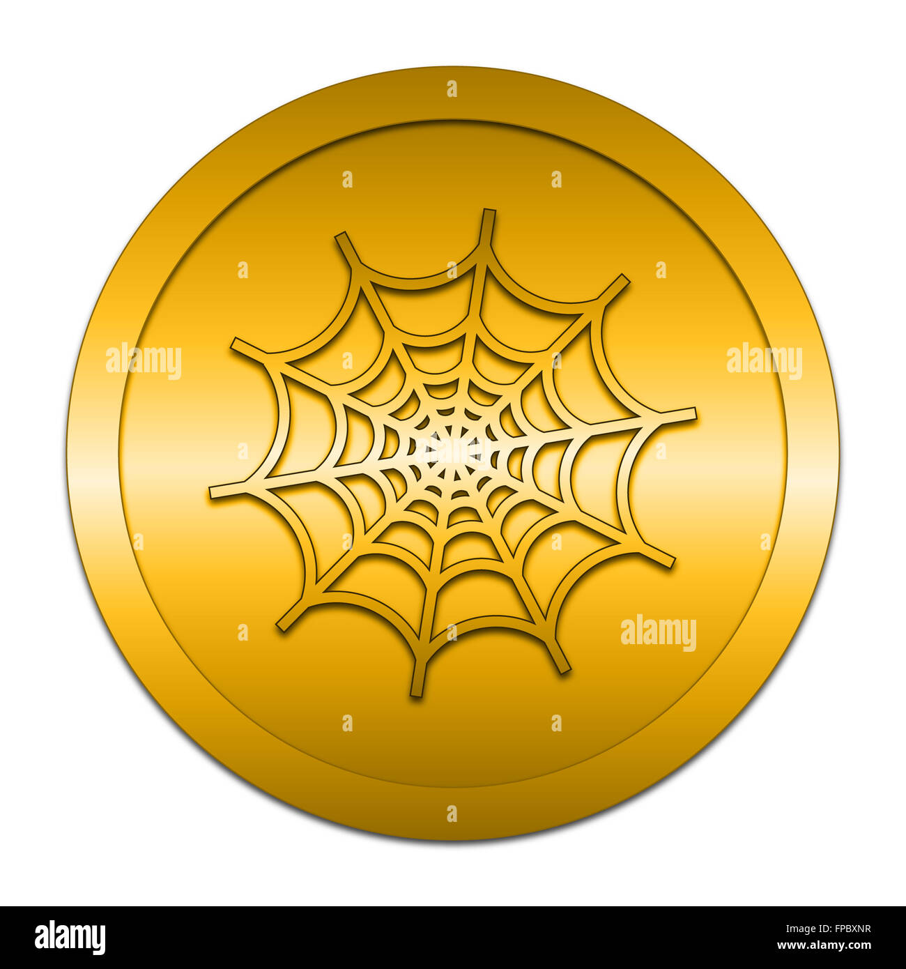 Spider web icon. Internet button on white background Stock Photo - Alamy