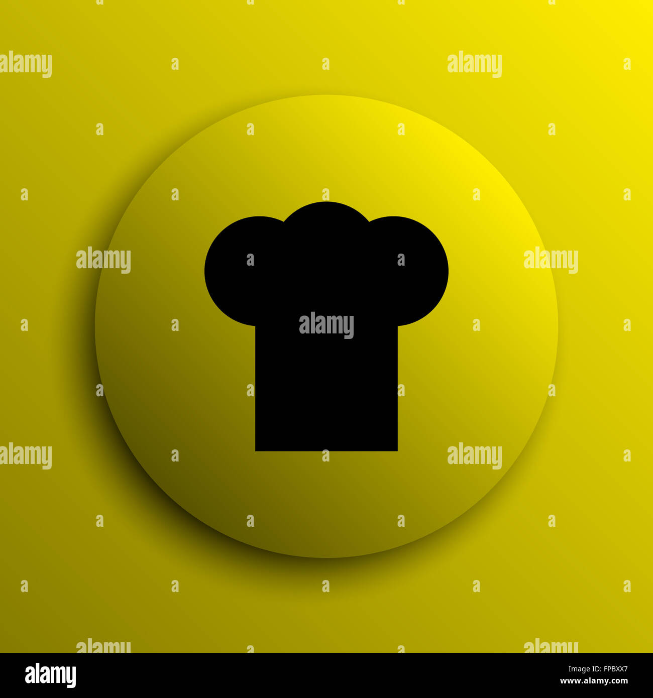 Chef icon yellow internet hi-res stock photography and images - Alamy