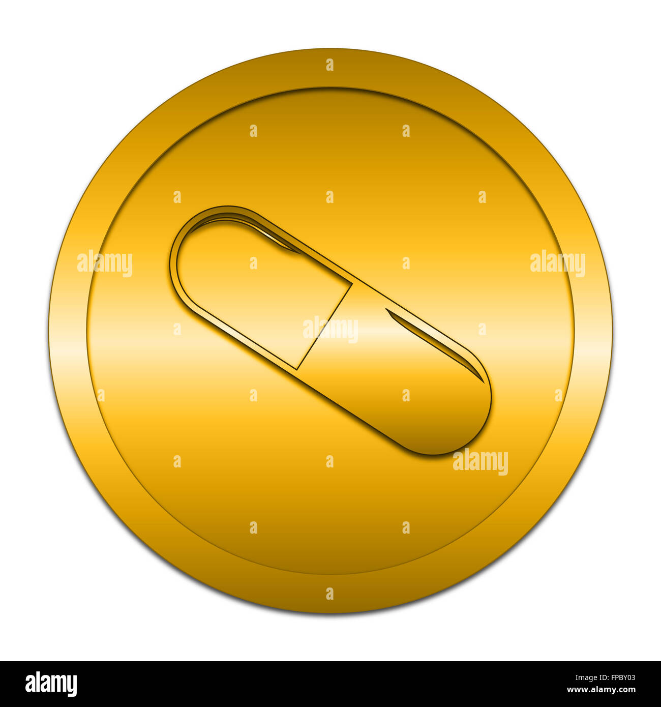 Pill icon. Internet button on white background Stock Photo - Alamy