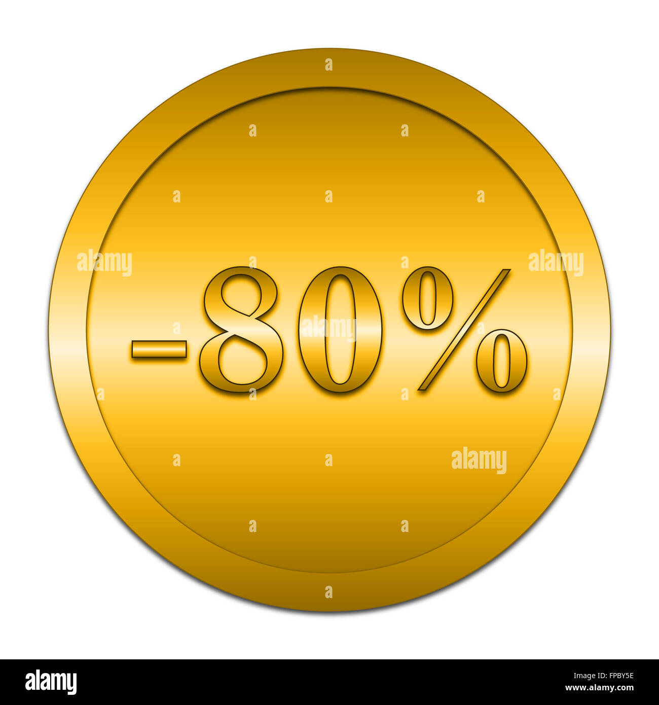 80 percent discount icon. Internet button on white background Stock ...