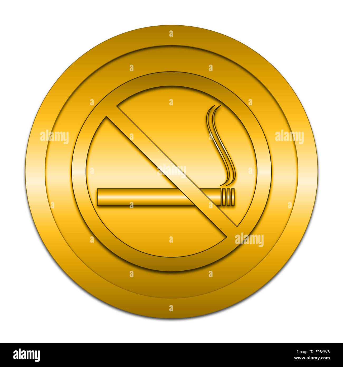 No smoking icon. Internet button on white background Stock Photo - Alamy