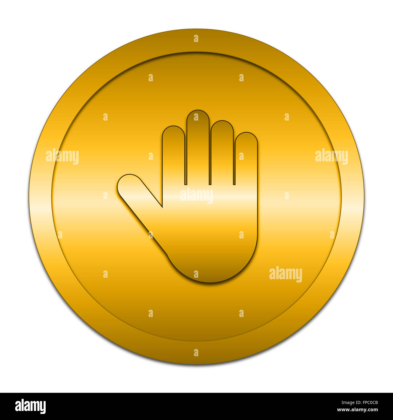 Stop icon. Internet button on white background Stock Photo - Alamy
