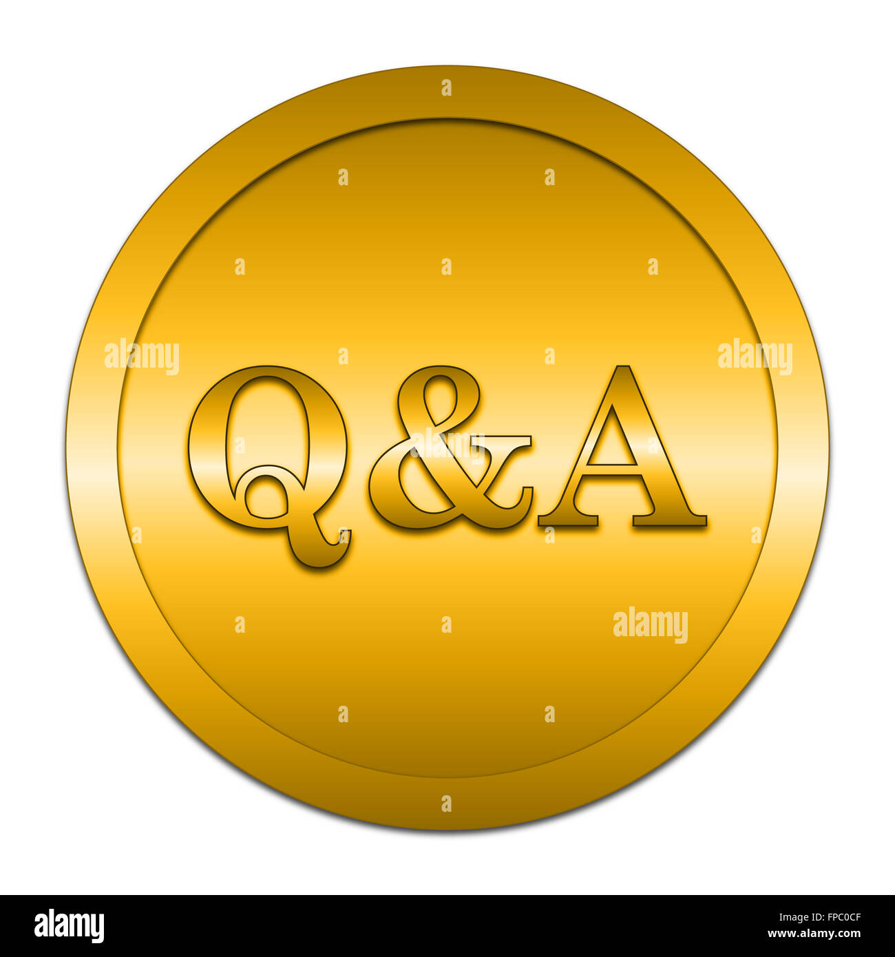 Q&A icon. Internet button on white background Stock Photo - Alamy
