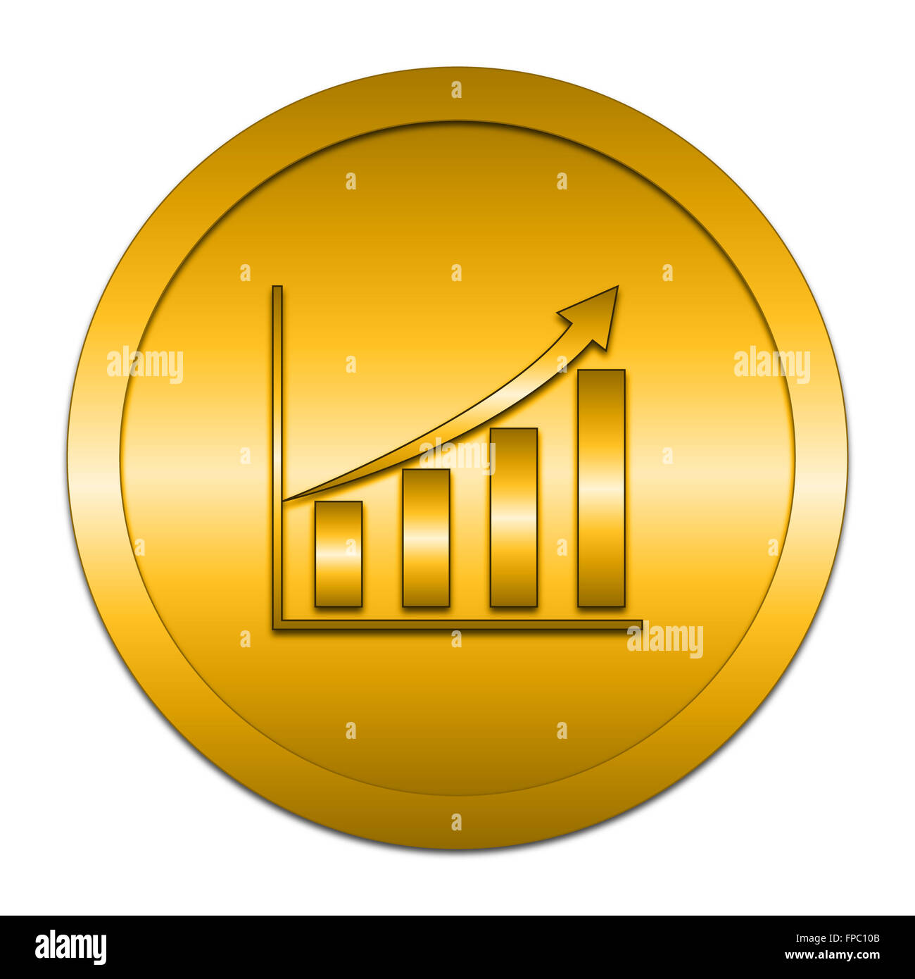 Chart icon. Internet button on white background Stock Photo - Alamy