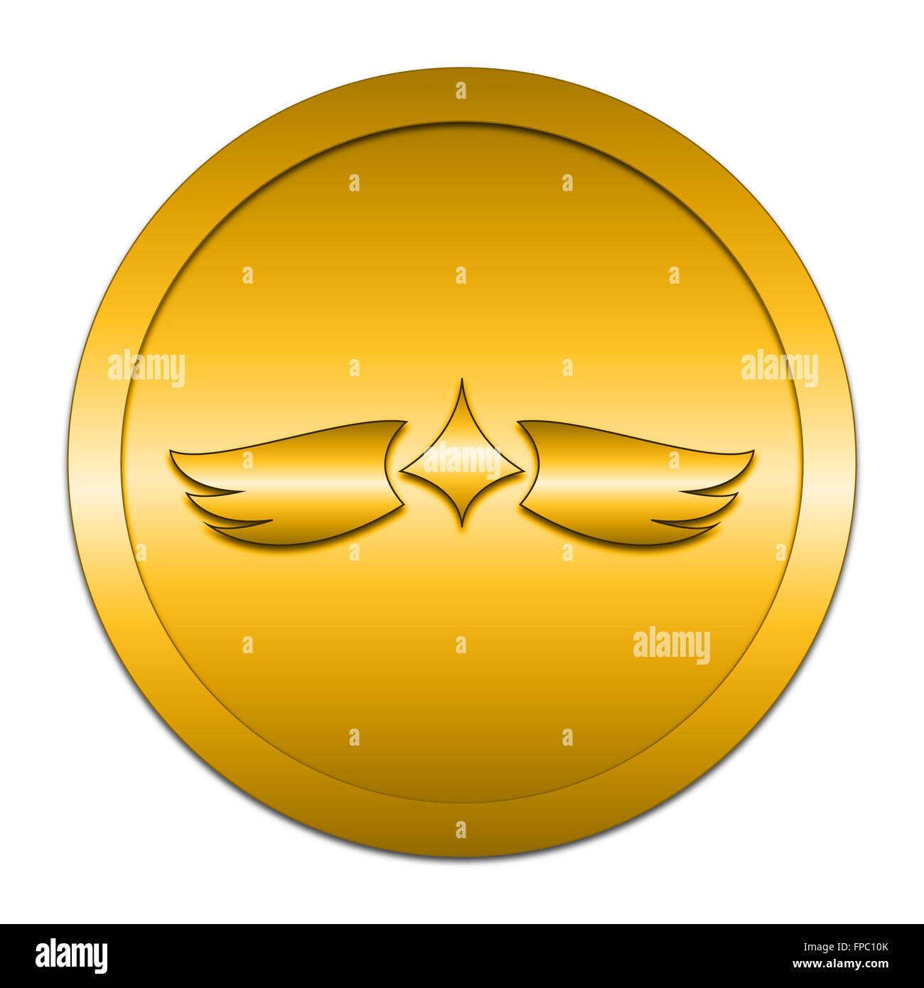 Wings icon. Internet button on white background Stock Photo - Alamy