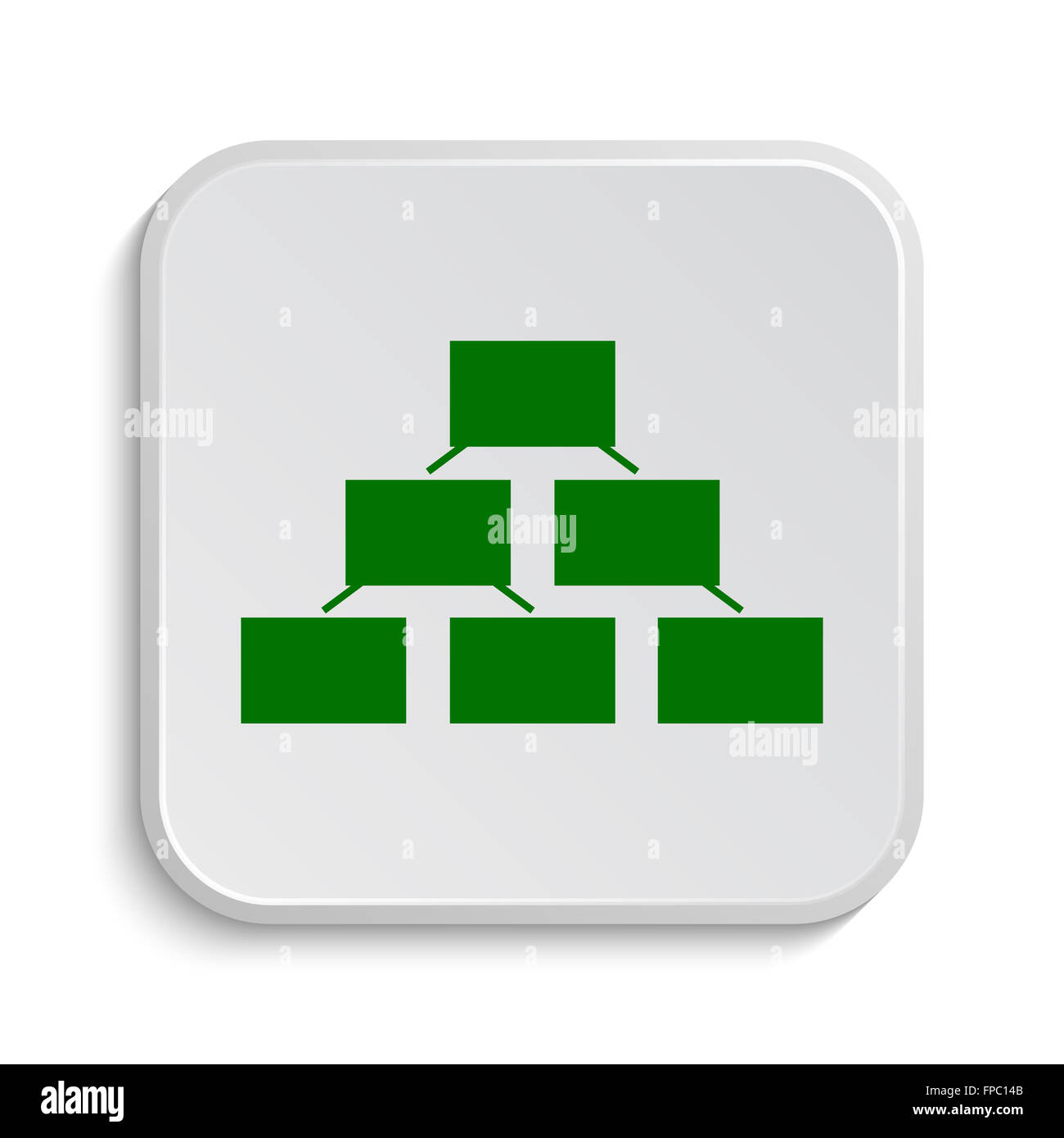 Organizational chart icon. Internet button on white background Stock ...