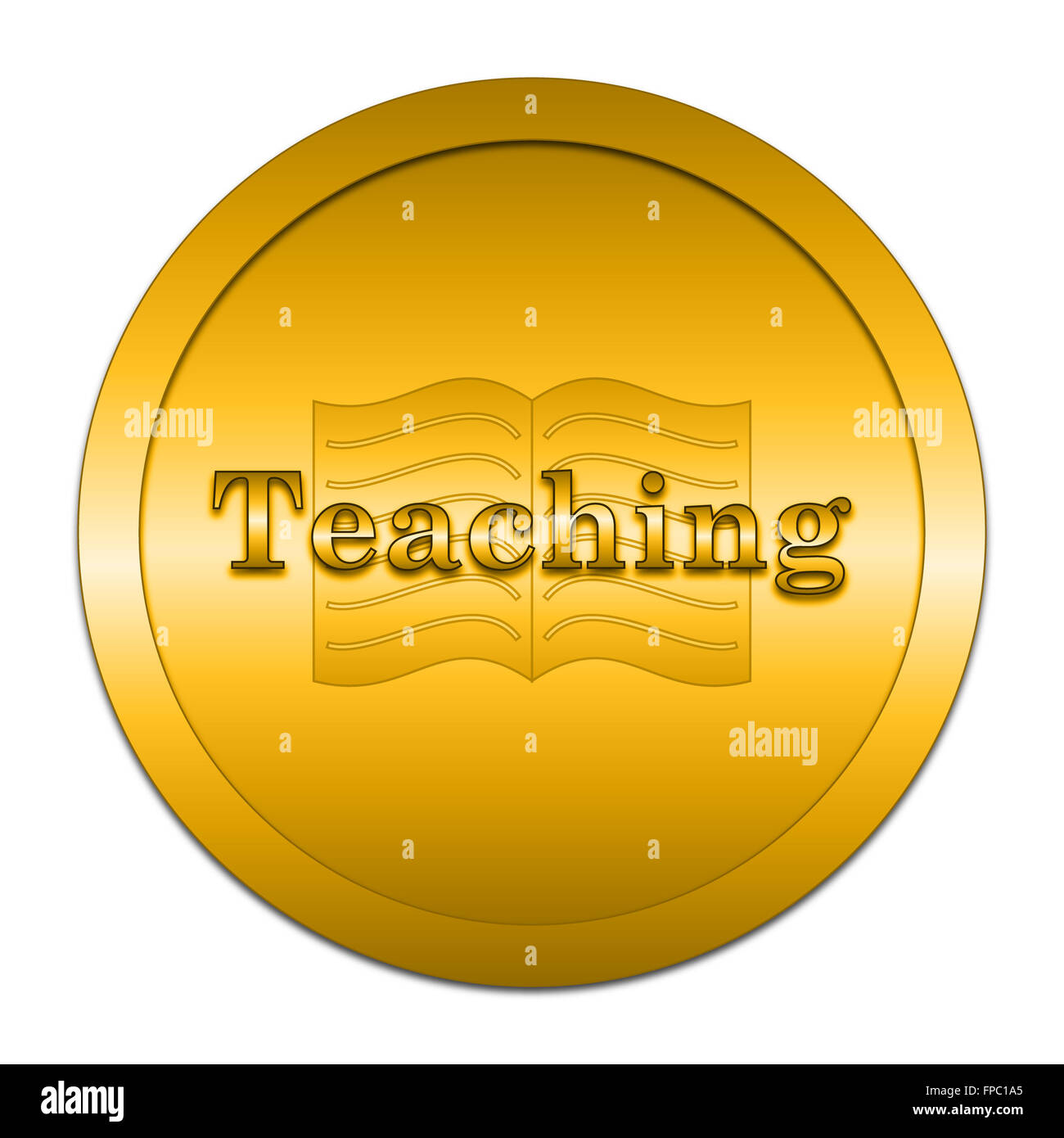 Teaching icon. Internet button on white background Stock Photo - Alamy