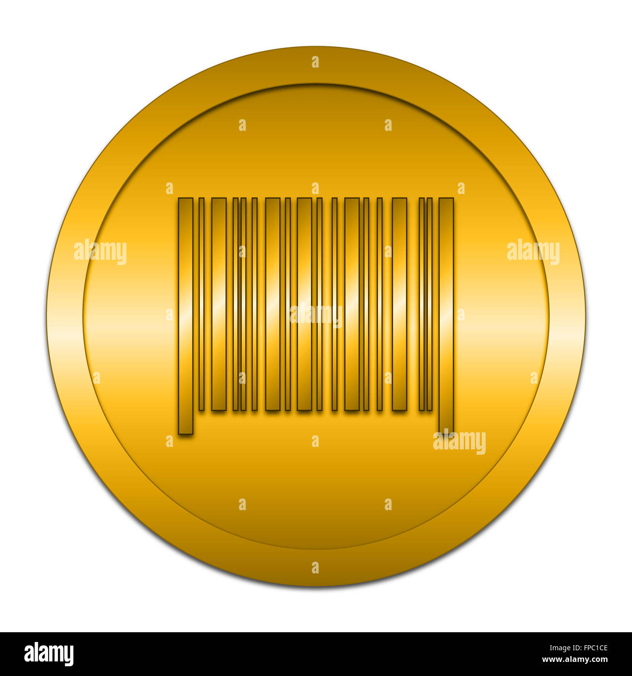 Barcode icon. Internet button on white background Stock Photo - Alamy