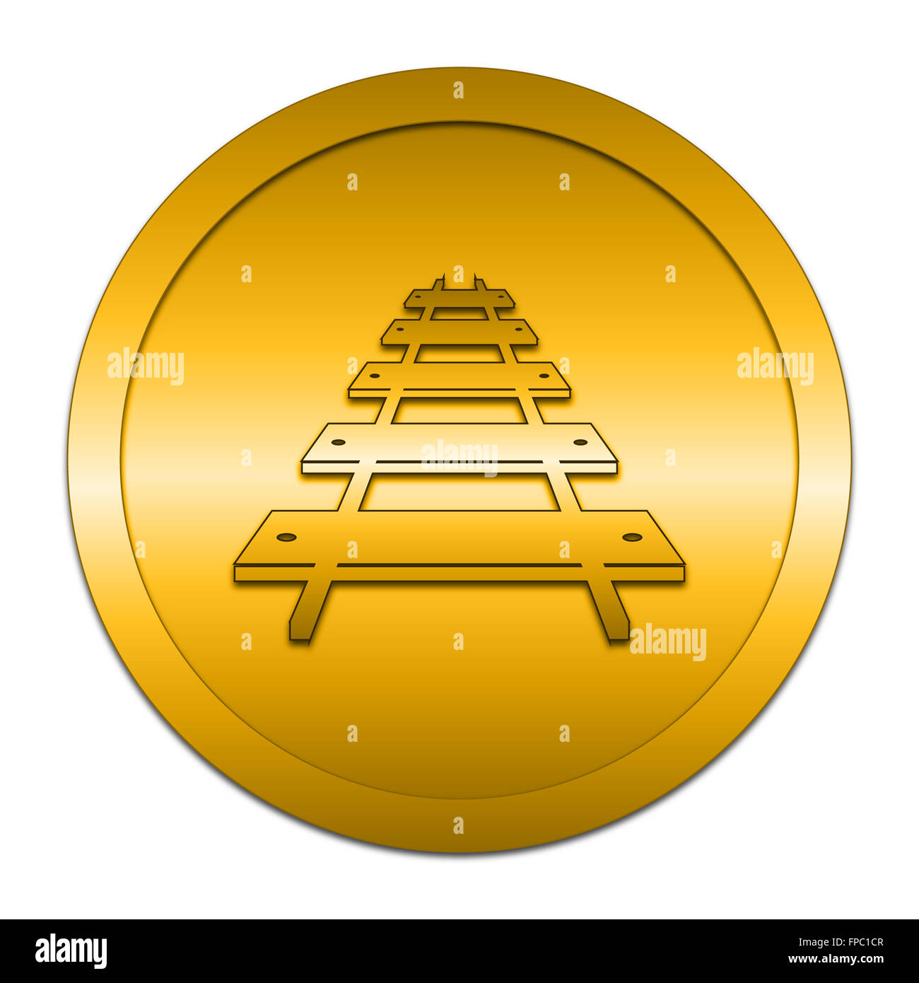 Rail road icon. Internet button on white background Stock Photo - Alamy