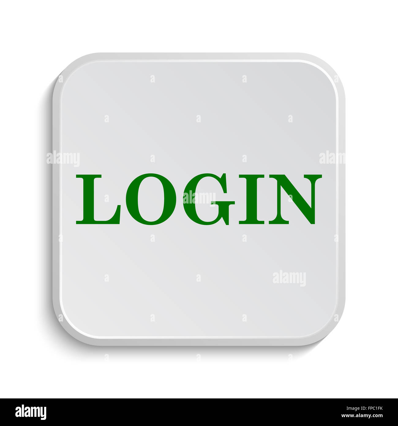Login icon. Internet button on white background Stock Photo - Alamy