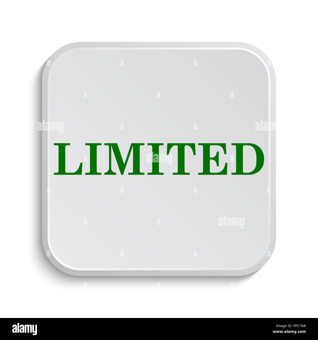 Limited icon. Internet button on white background Stock Photo - Alamy