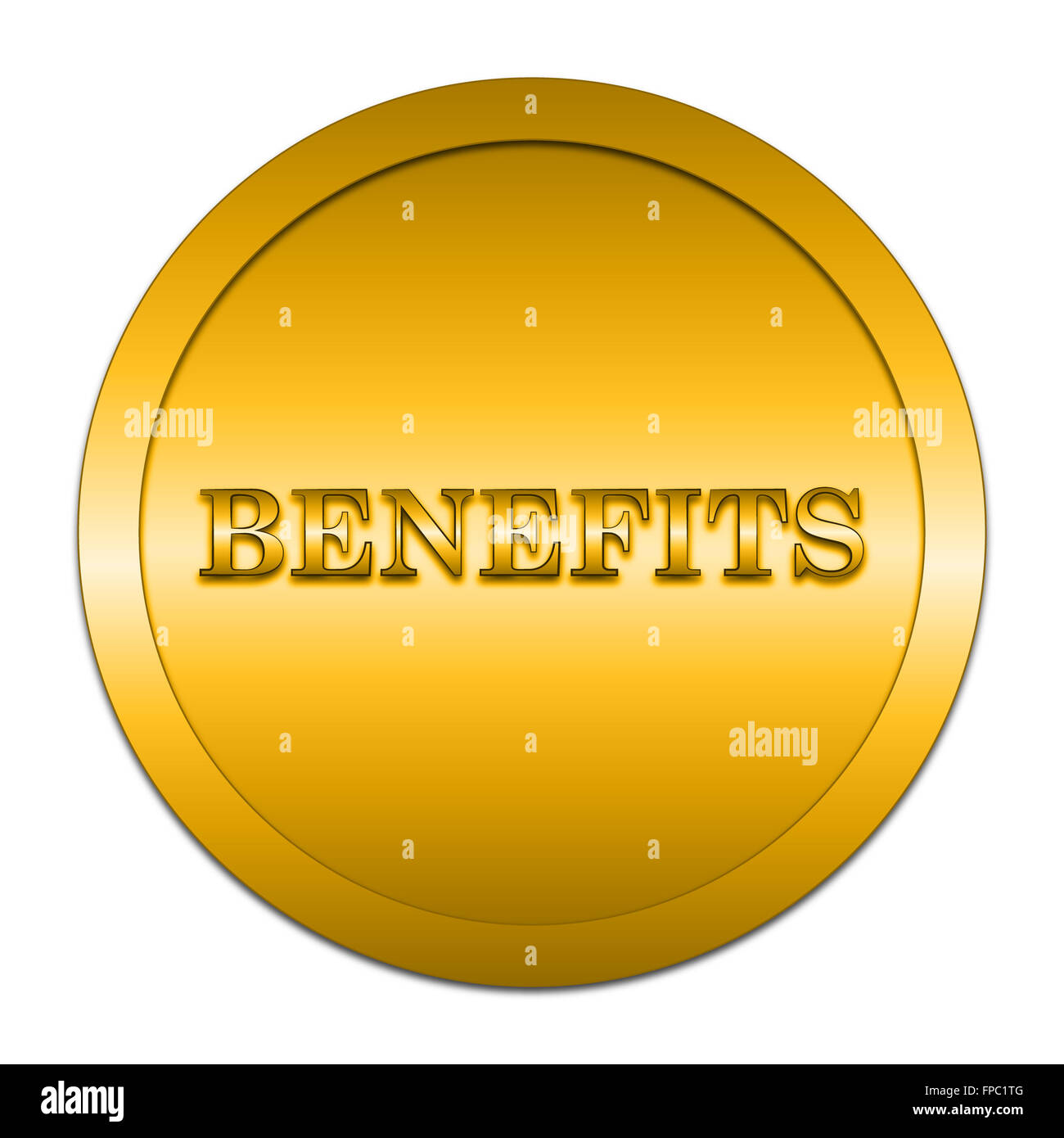 Benefits icon. Internet button on white background Stock Photo - Alamy