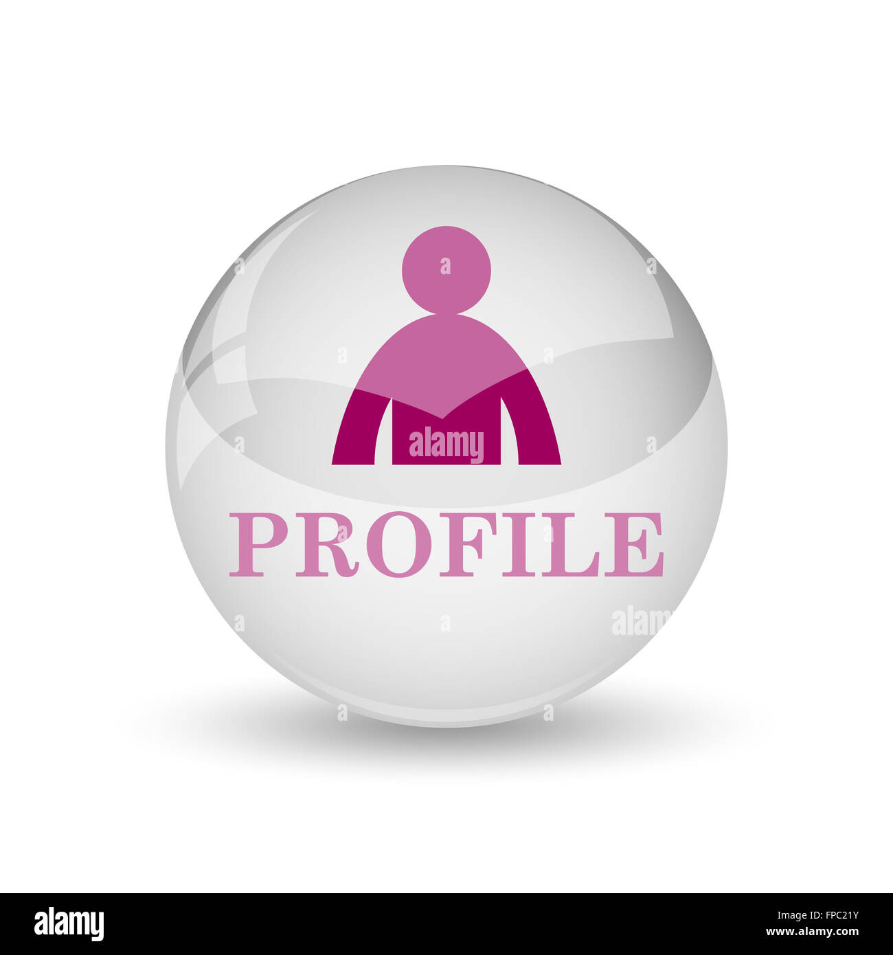 Profile icon. Internet button on white background Stock Photo - Alamy