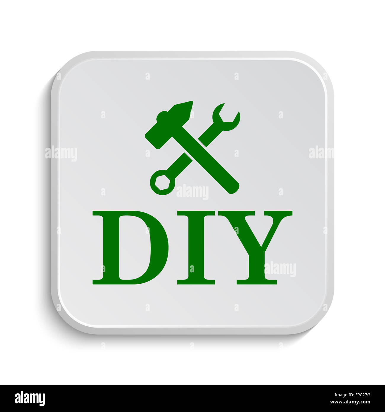 DIY icon. Internet button on white background Stock Photo - Alamy