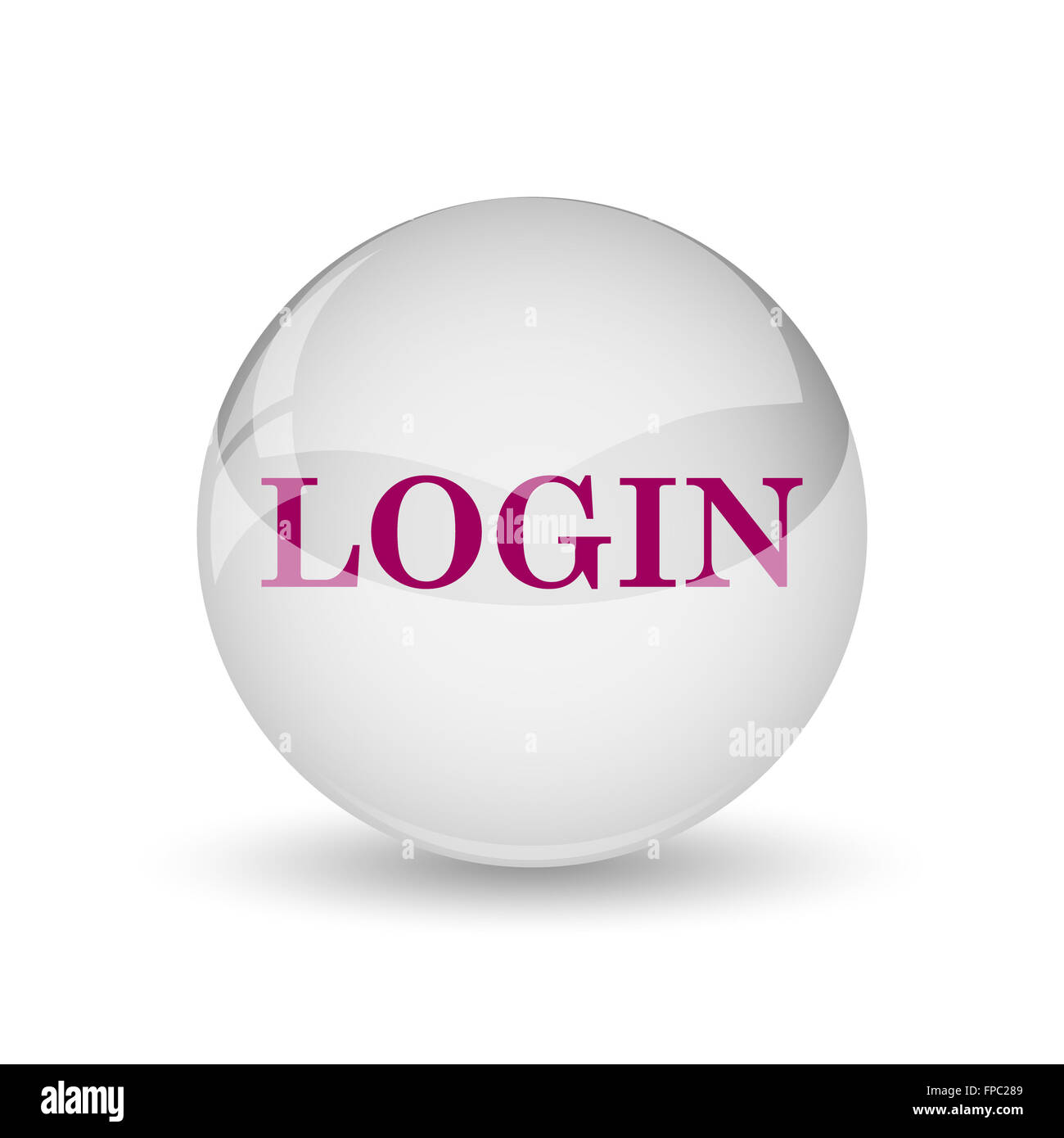 Login icon. Internet button on white background Stock Photo - Alamy