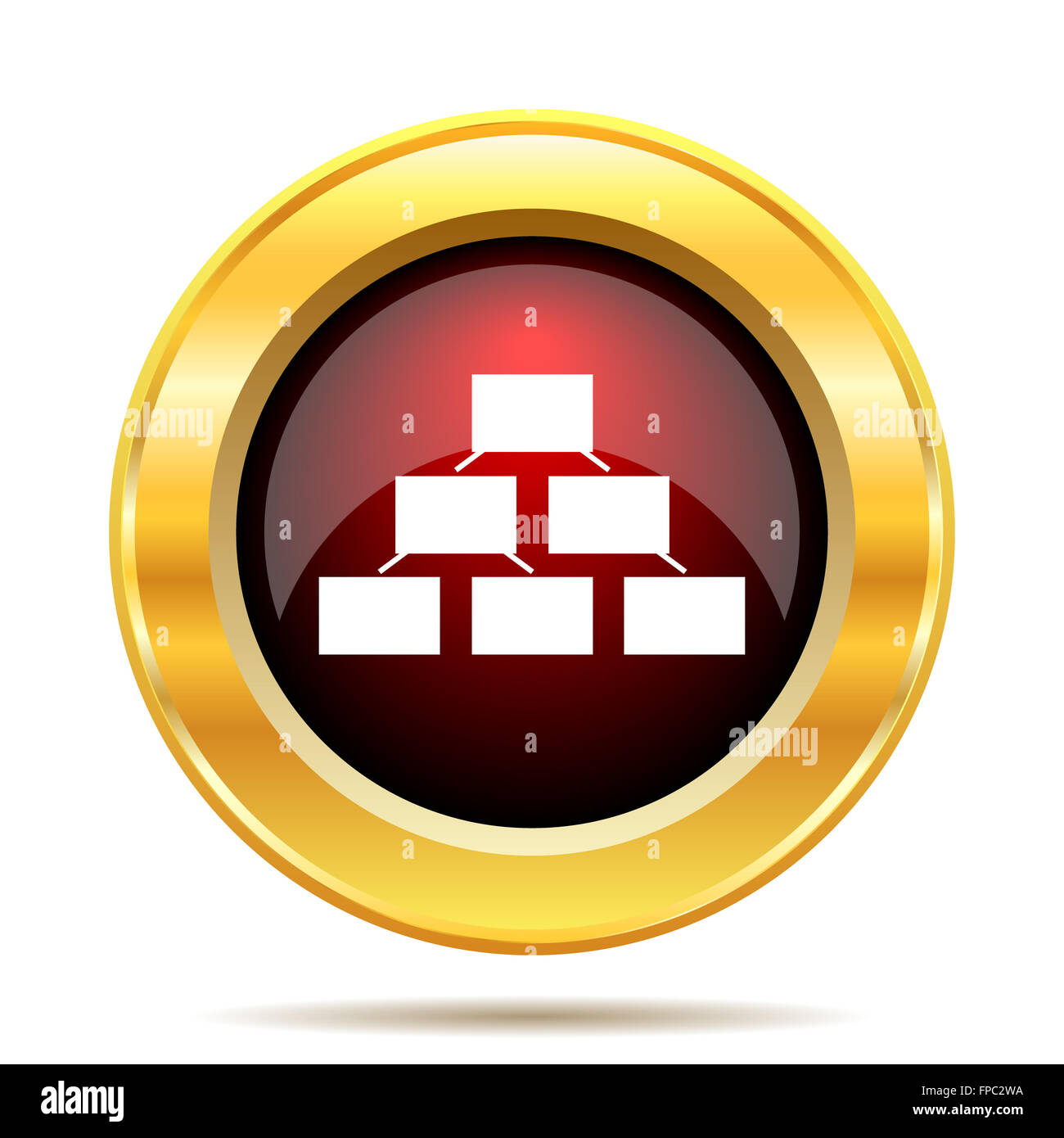 Organizational chart icon. Internet button on white background Stock ...