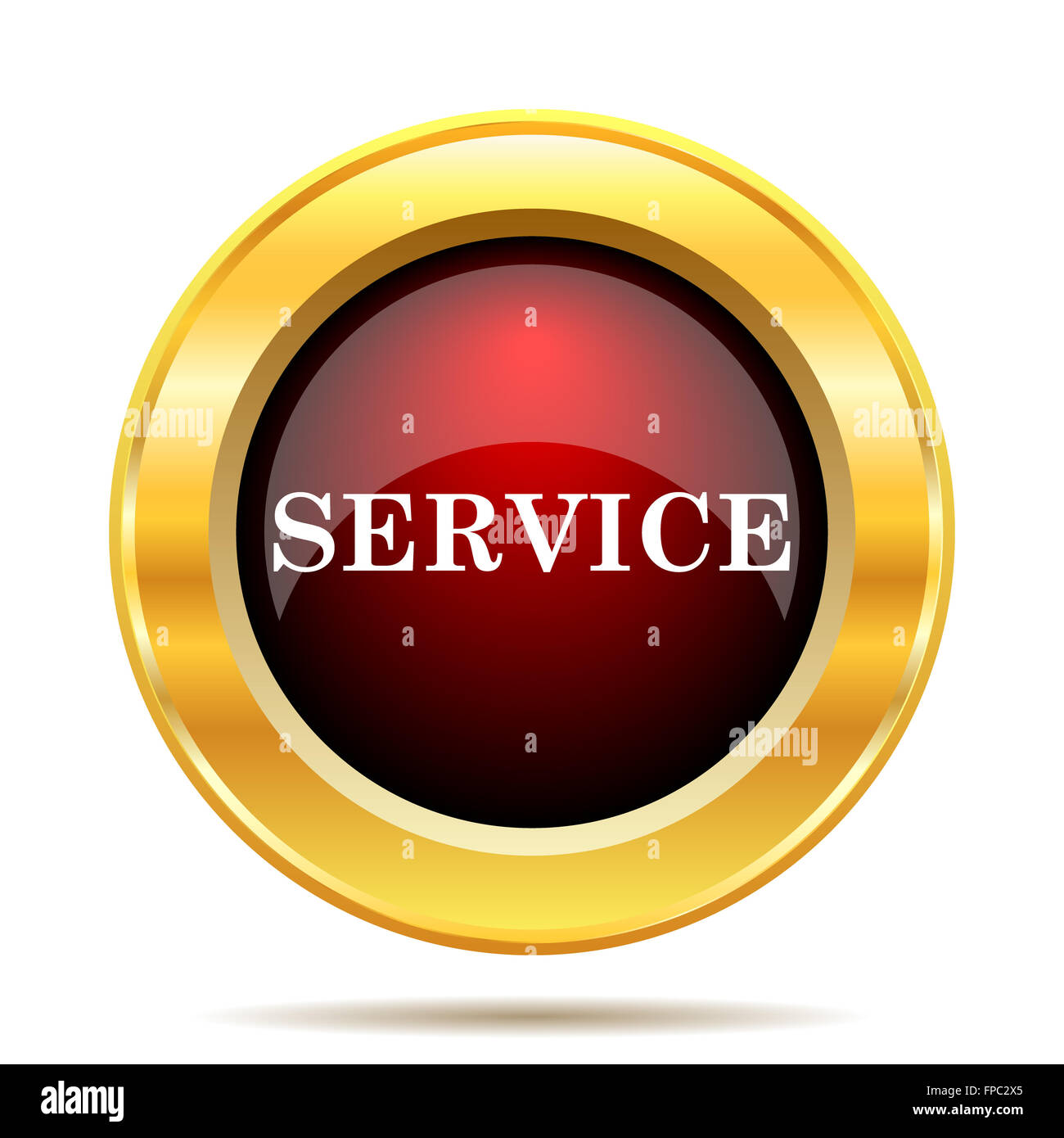 Service icon. Internet button on white background Stock Photo - Alamy