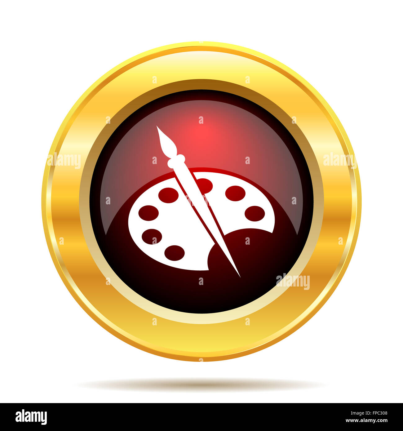 Painting icon. Internet button on white background Stock Photo - Alamy