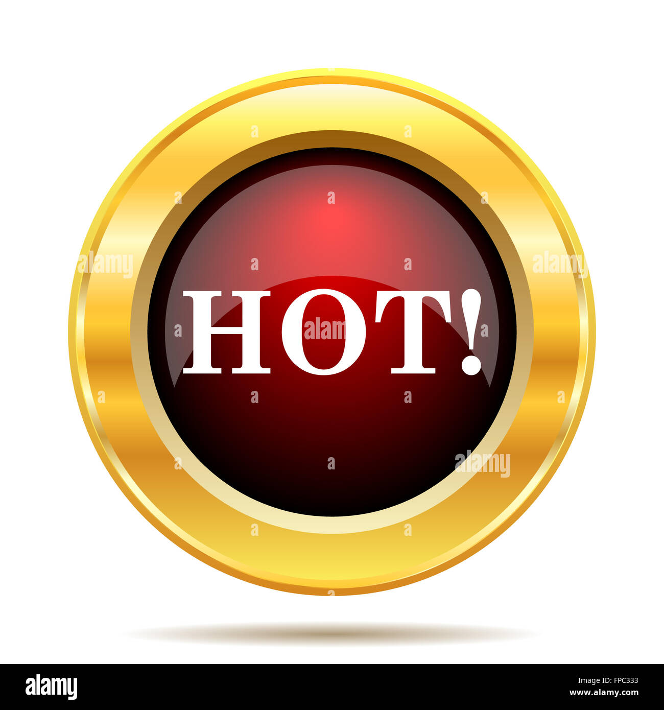 Hot icon. Internet button on white background Stock Photo - Alamy