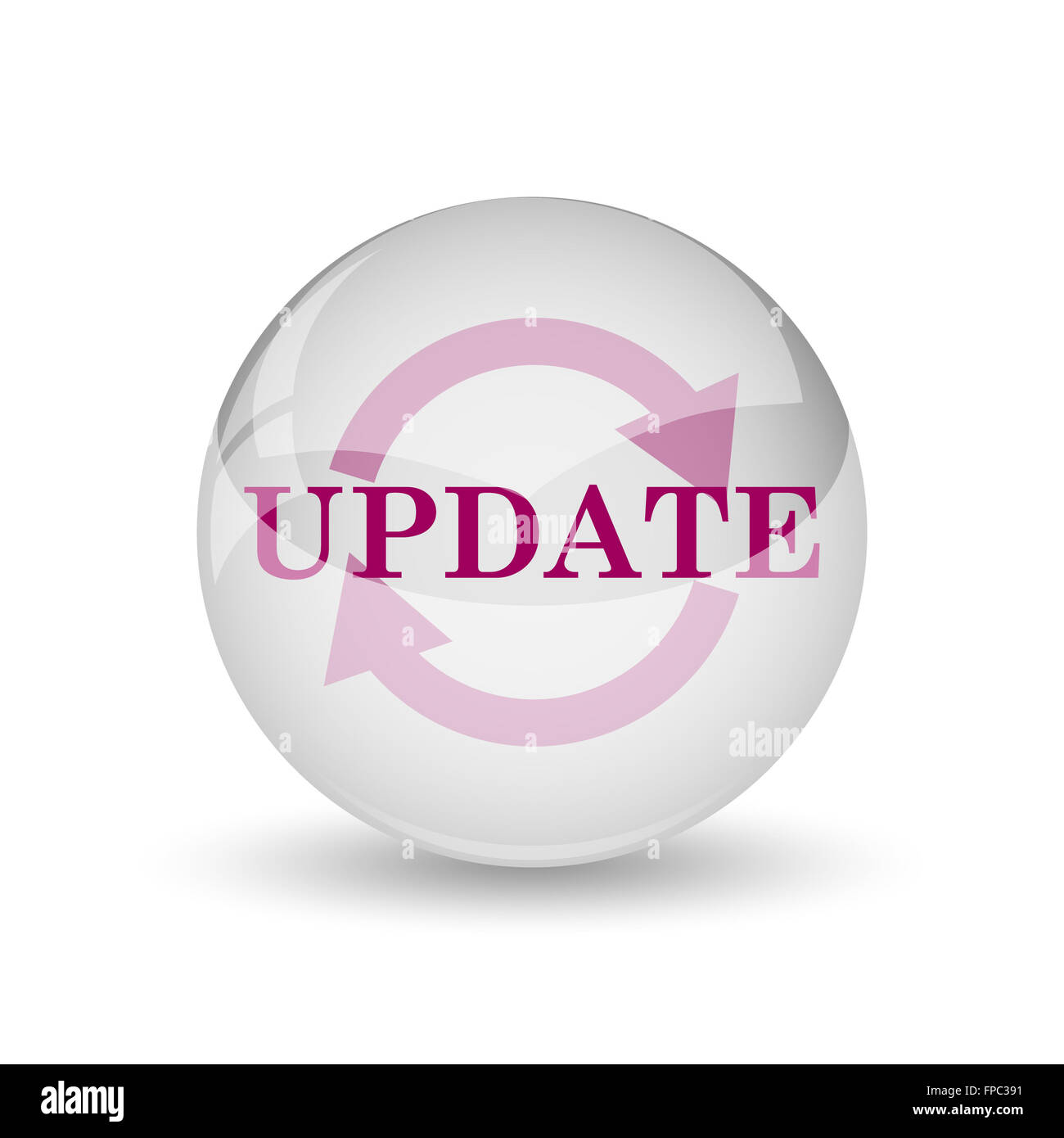 Update icon. Internet button on white background Stock Photo - Alamy