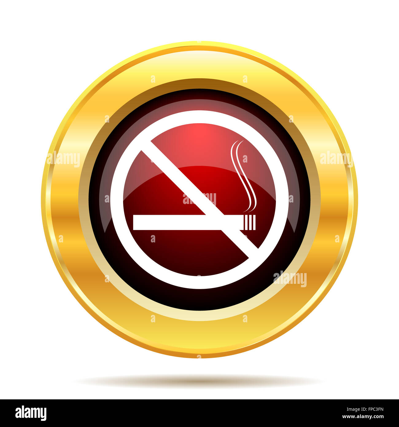 No smoking icon. Internet button on white background Stock Photo - Alamy