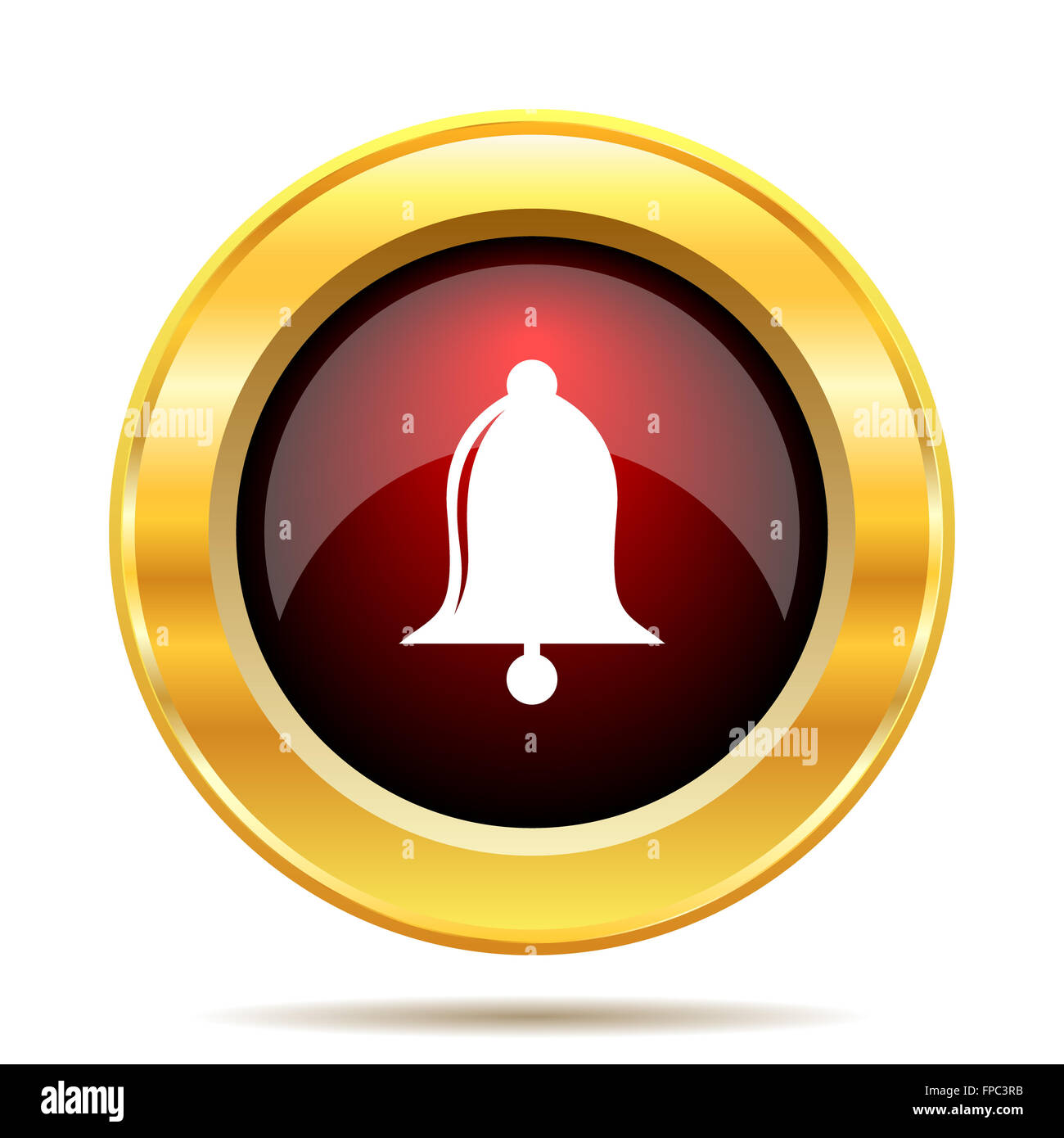 Bell icon. Internet button on white background Stock Photo - Alamy