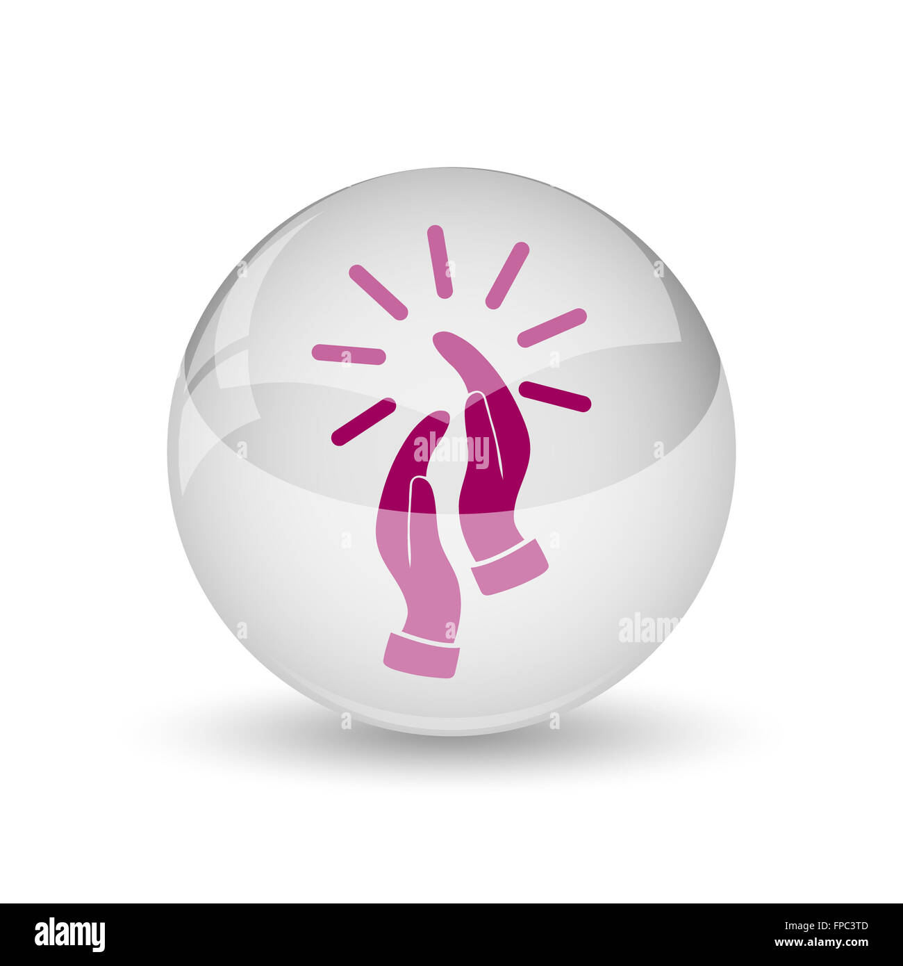 Applause icon. Internet button on white background Stock Photo - Alamy