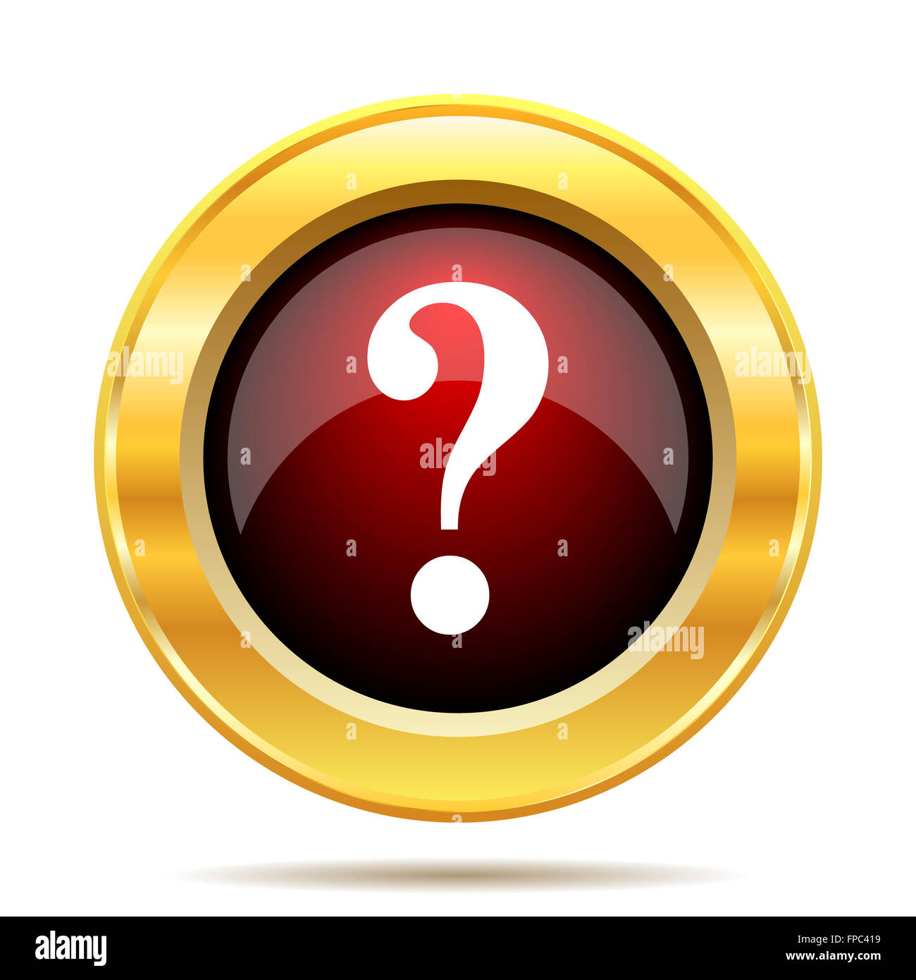 Question mark icon. Internet button on white background Stock Photo - Alamy