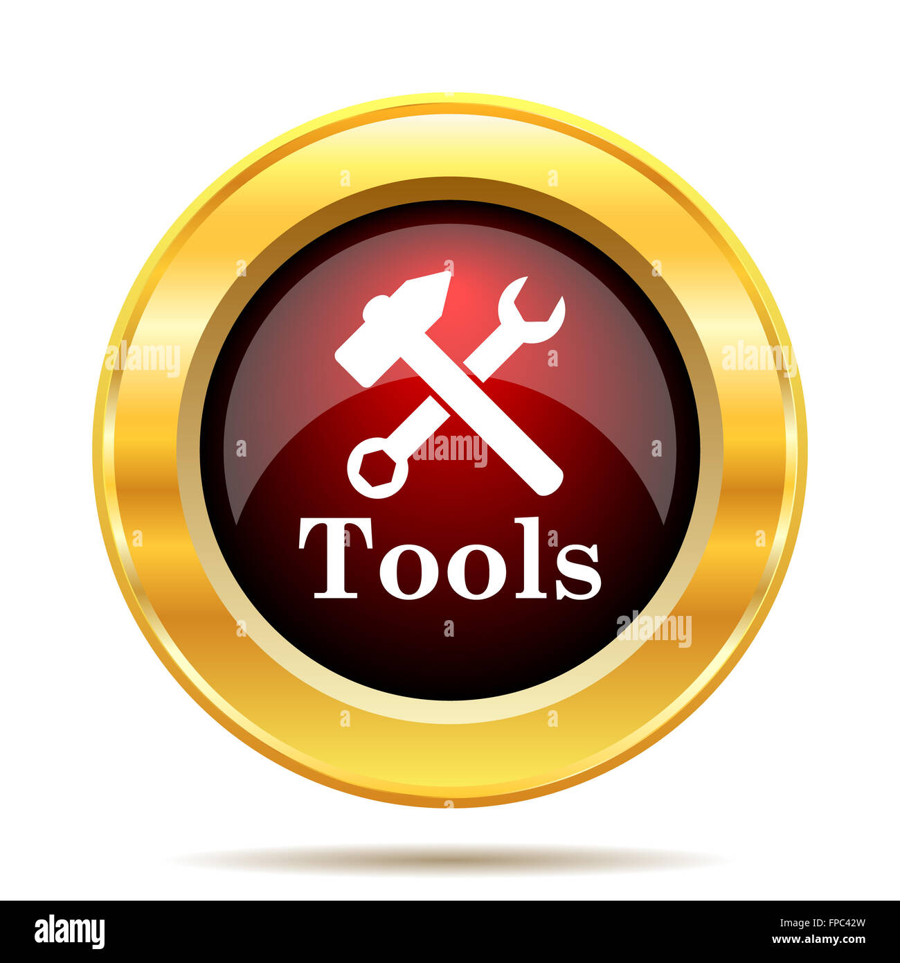 Tools icon. Internet button on white background Stock Photo - Alamy
