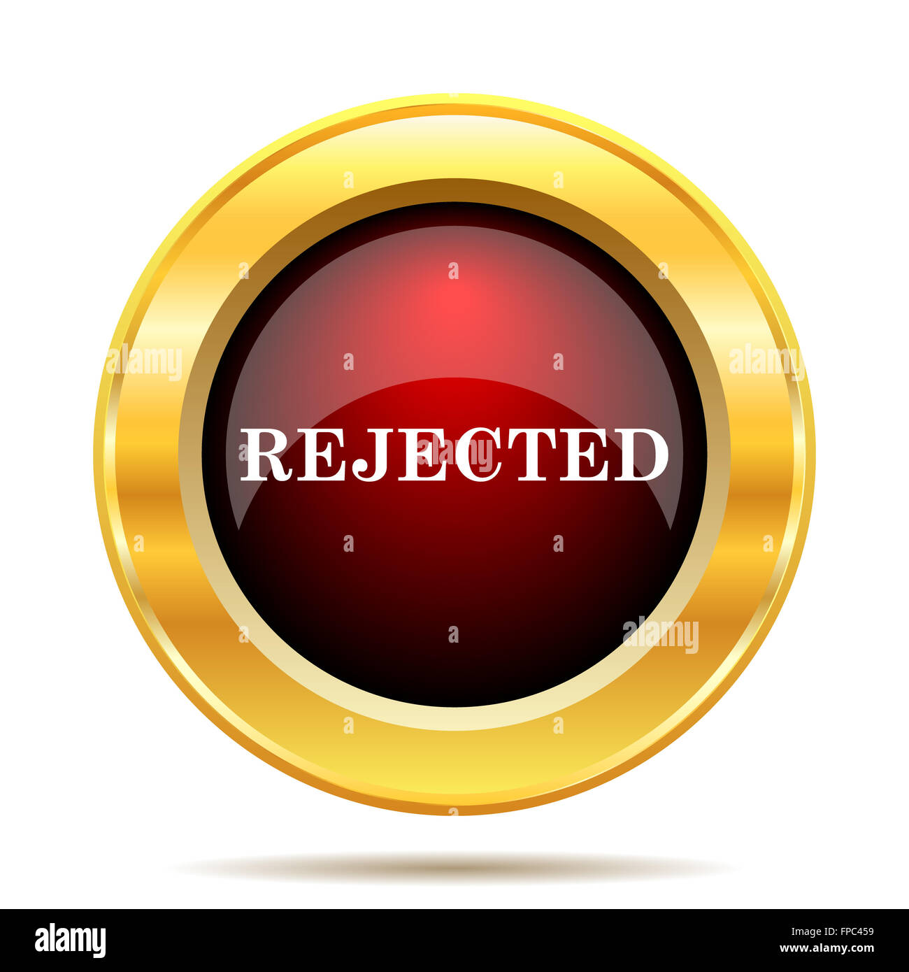 Rejected icon. Internet button on white background Stock Photo - Alamy