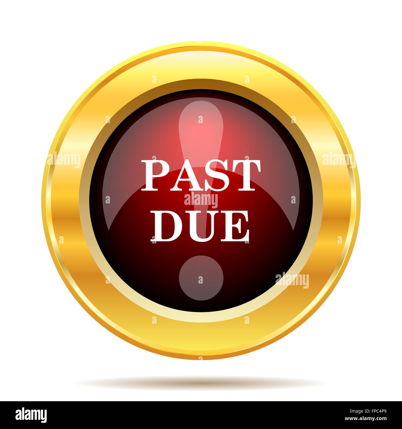 Past due icon. Internet button on white background Stock Photo - Alamy