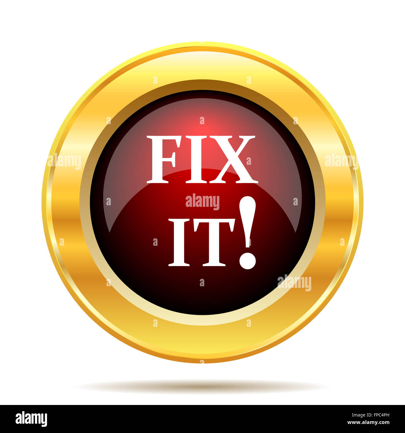Fix it icon. Internet button on white background Stock Photo - Alamy