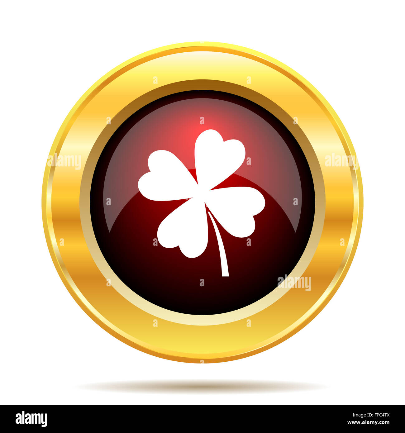 Clover icon. Internet button on white background Stock Photo - Alamy